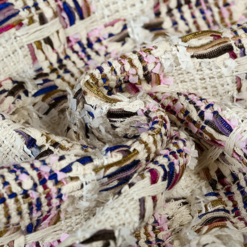 19 Весна и осень Новый полиэстер хлопок твидовая ткань для женщин пальто 150 см