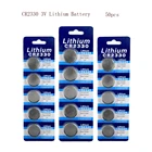 Фонарь 50 шт. = 10 карт CR2330 260 мАч литиевый 3 в кнопочный аккумулятор BR2330 ECR2330, батарейки для часов, электронных игрушек, пультов дистанционного управления