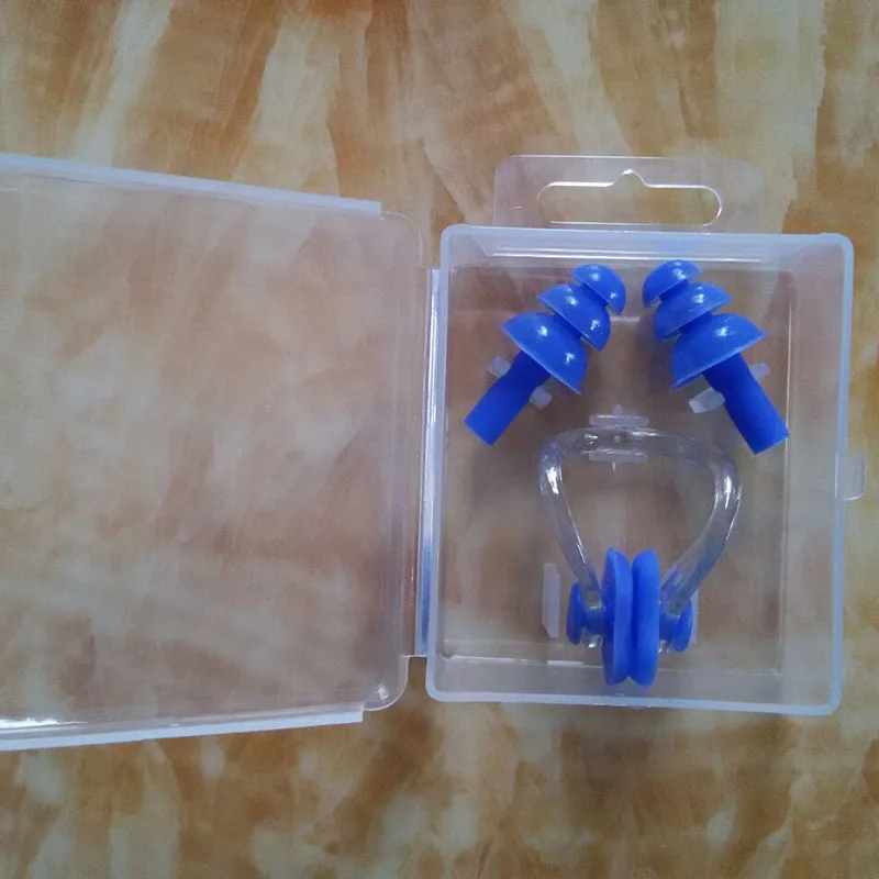 Мягкий силиконовый водонепроницаемый зажим для носа затычки ушей набор