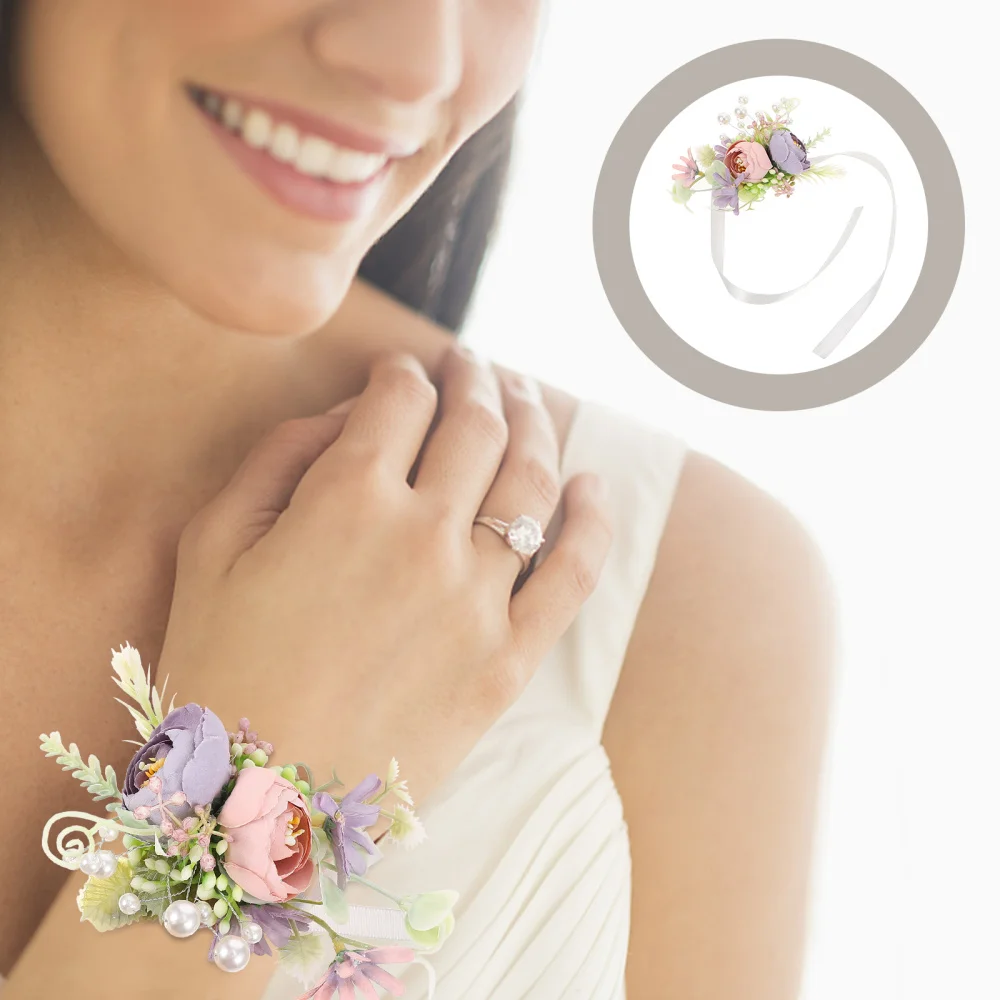 

1Pc Artificial Flower Corsage Simulation Flower Brooch Wedding Photographic Prop