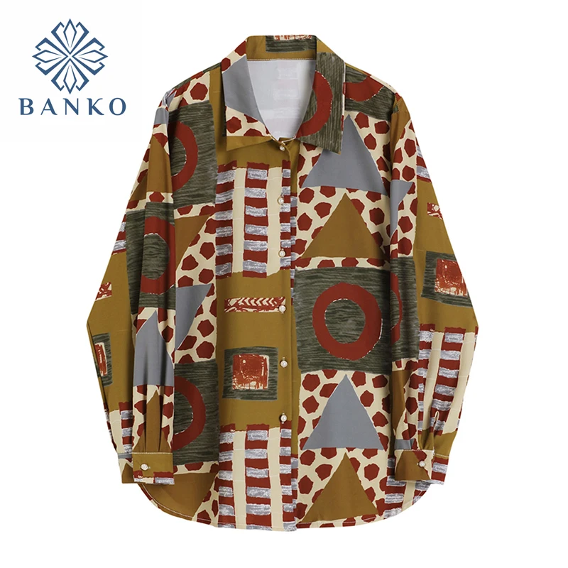 В винтажном стиле Harajuku Кардиган Блузки женские модные 2021 рубашки с длинным