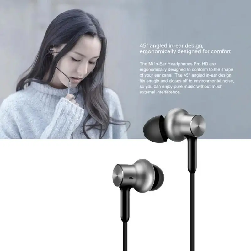 Крепление для спортивной камеры Xiao mi Hybrid Pro QTEJ02JY наушники 3-драйвер Проводные вставные наушники с HD mi c 3,5 мм проводной mi наушники для iPhone и Android