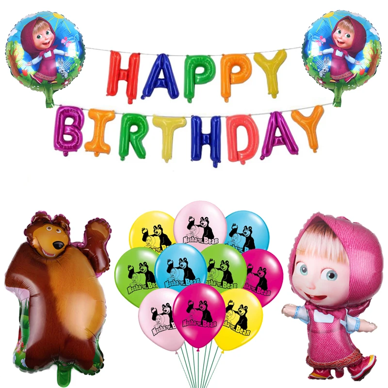 Надувные шары в виде медведя для девочек аксессуары вечерние Мультяшные