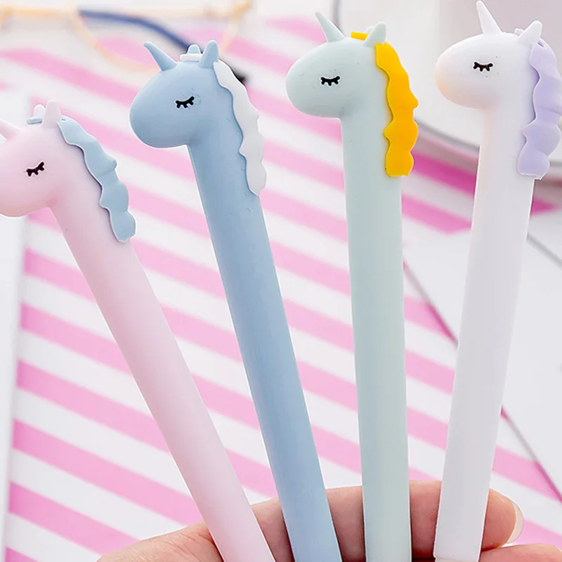 

1 PCS Teenage Style Macaron Unicorn Gel Pen Writting Pens Canetas Material Escolar Kawaii Staitonery Paperlaria School Supplies