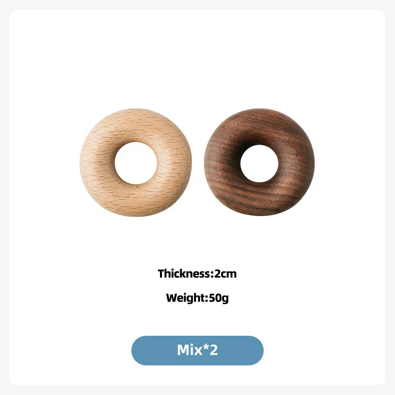 

Creative Food Sealing Clip Moisture-proof Doughnut Shape For Kitchen Snack Bag Beech Black Walnut Wood Kitchen Decoration