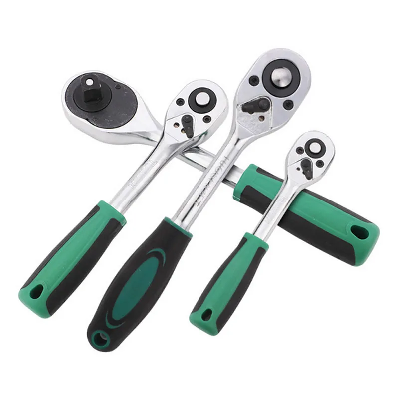 

1pc Wrench 1/4" 3/8" 1/2" Steel High Torque Ratchet Wrench for Socket 24 Teeth Quick Release Wide Used Professional Hand Tools