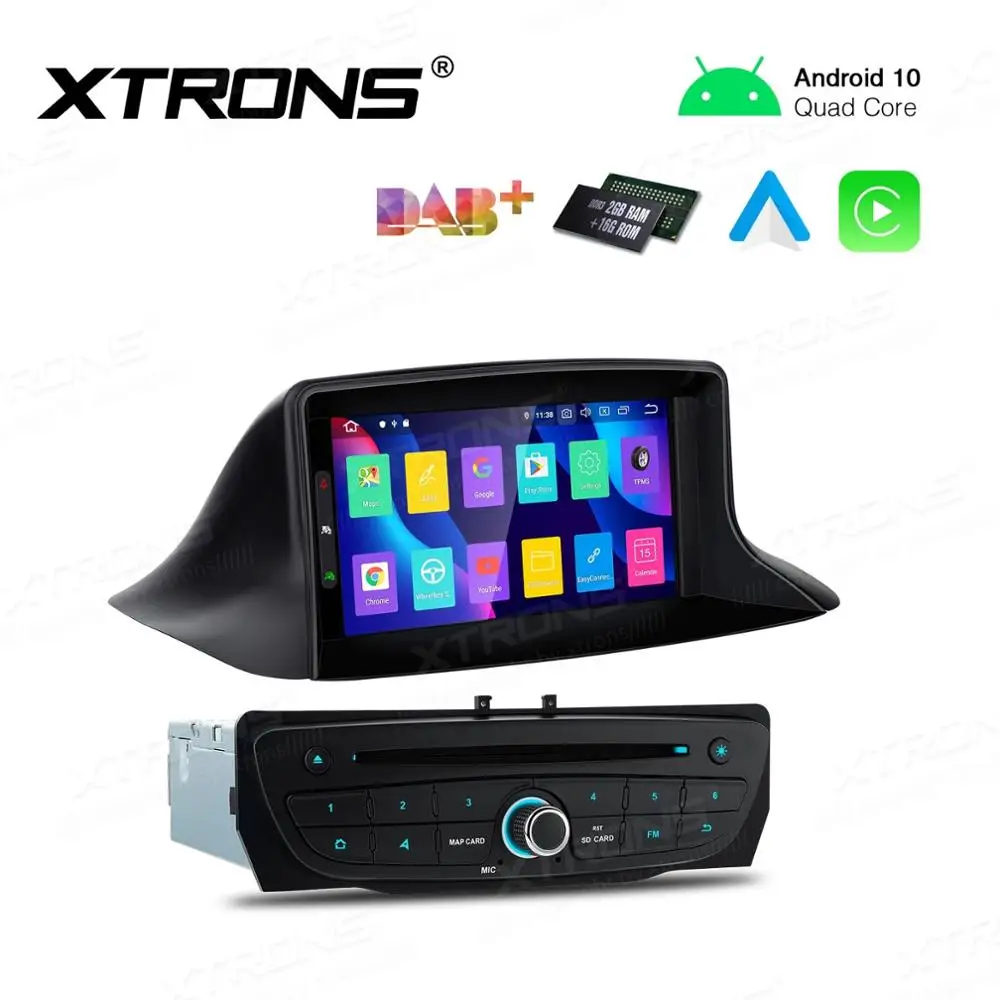 7&quot Android 10.0 OS Car DVD Multimedia GPS System for Renault Megane III / Fluence 2007 2008 2009 2010 2011 2012 2013 2014 2015 |