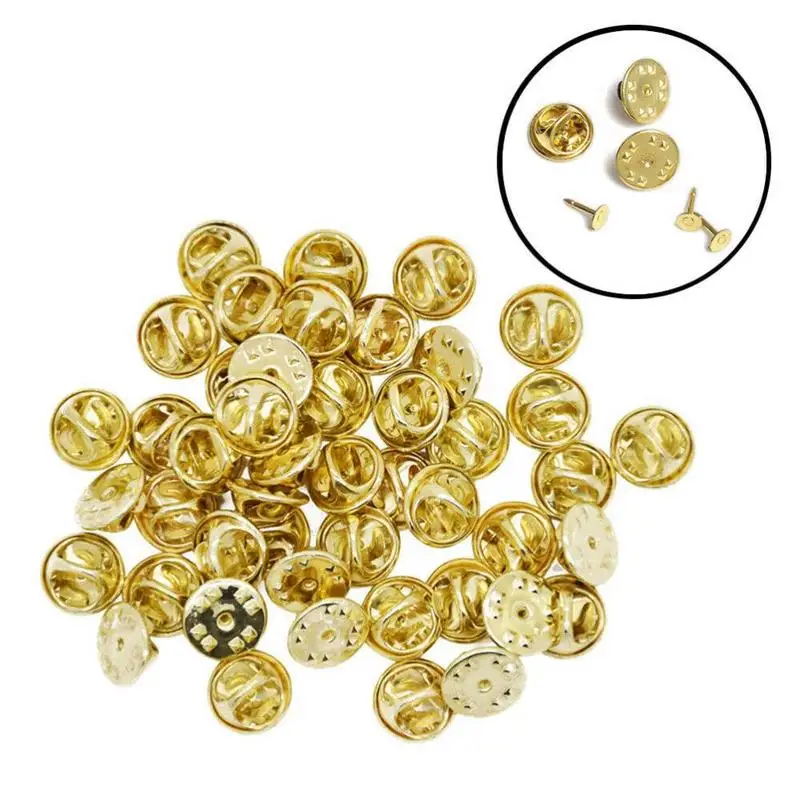 12 мм 100 шт. значок шапка шпильки металлические застежки-бабочки сцепление