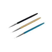 3pcs nail art brush liner pens metal handle for uv gel polish painting drawing lining brushes nails tools manicure bg42set