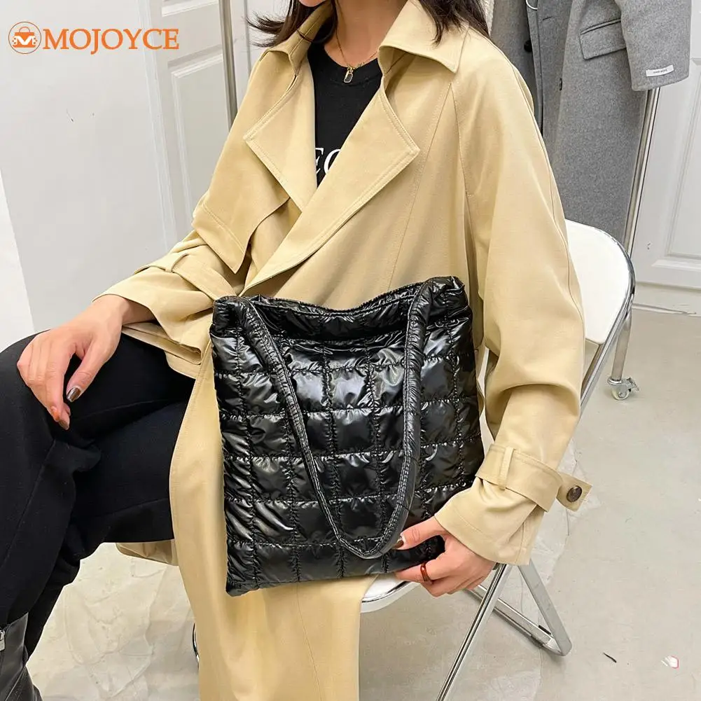 

Female Quilted Padded Lattice Armpit Bag Ruched Large Capacity Shoulder Bag Luxury Padding Women's Handbag 2021 Women's Brand