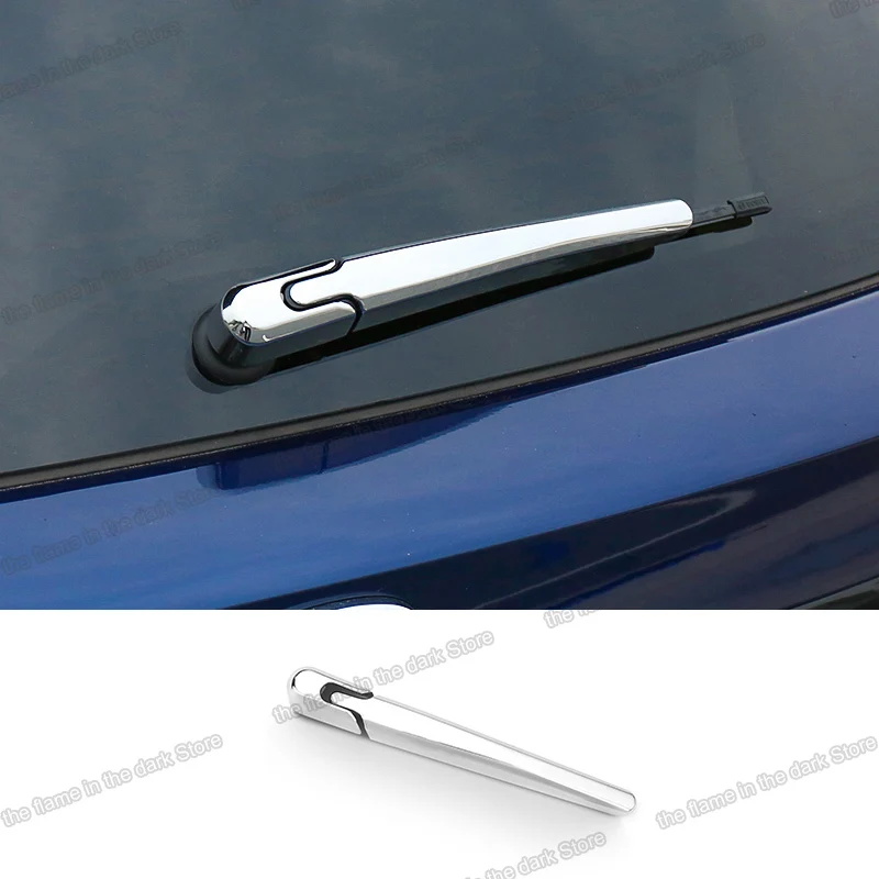 Lsrtw2017 Блестящий серебряный abs заднего Дождь Окно отделка стеклоочистителя