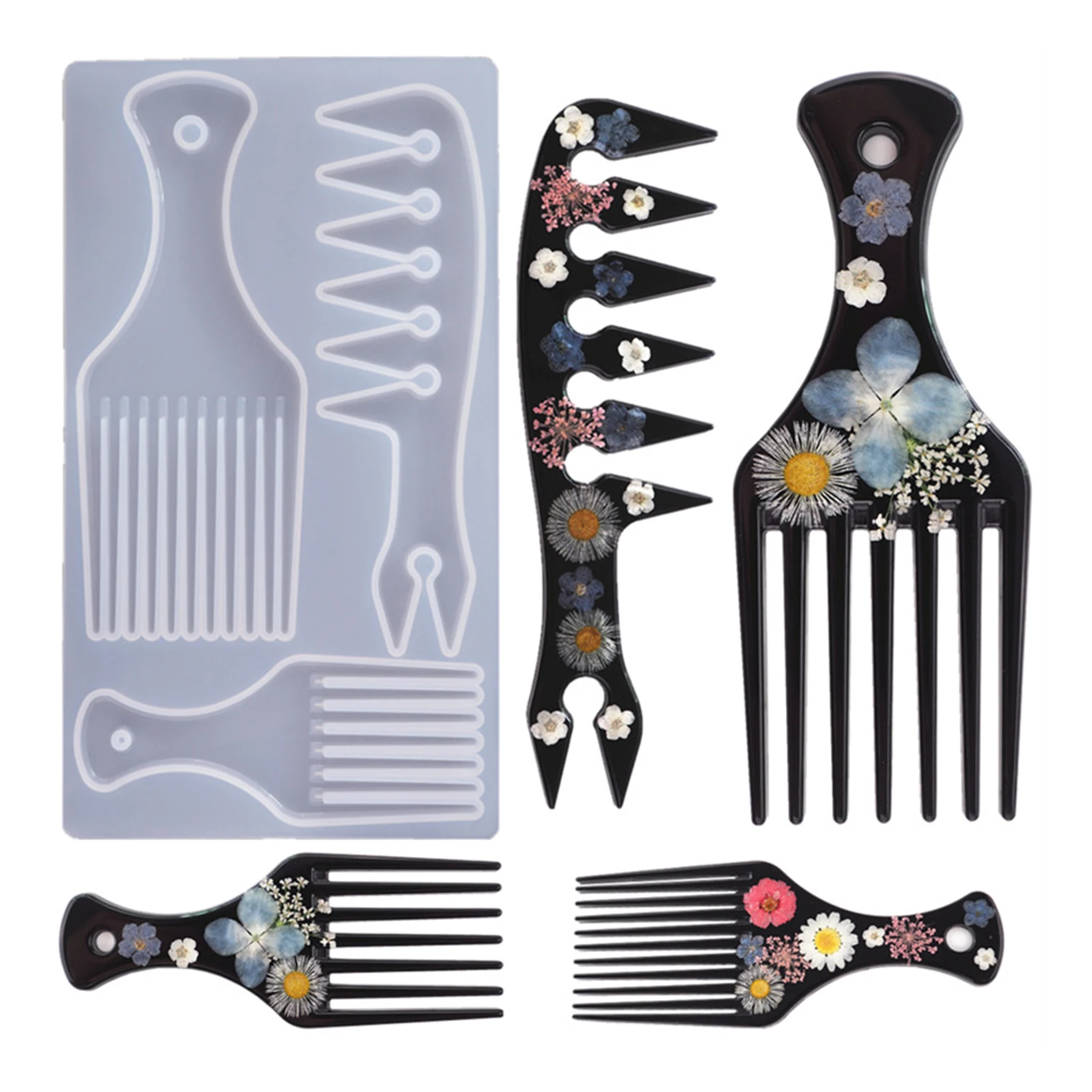 

21.5x12x6.5cm DIY Crafts Jewelry Casting Tools Epoxy Resin Mold Comb Silicone Mould Dropship