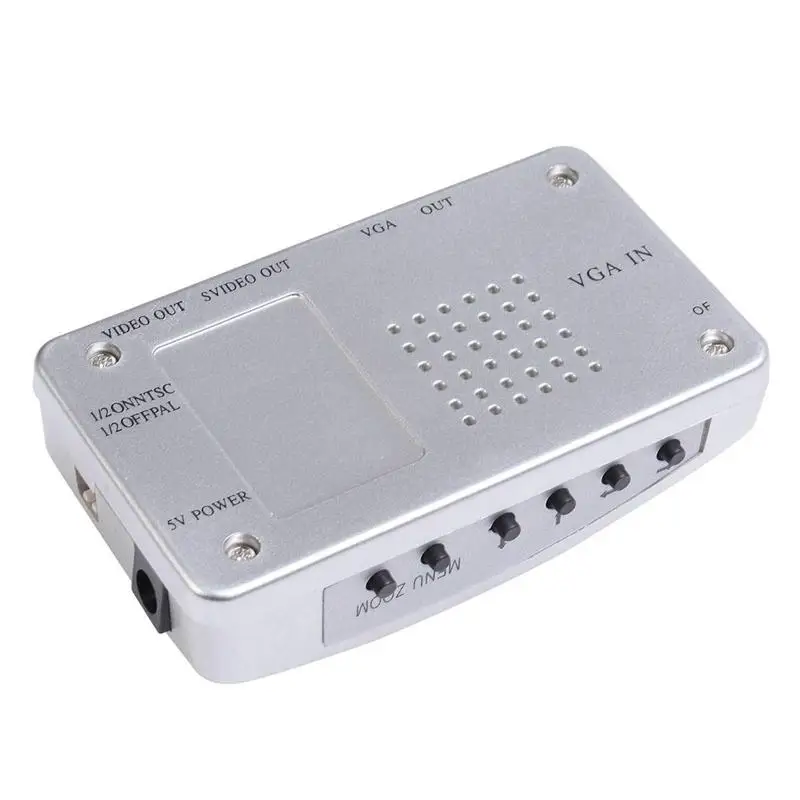 VGA to AV TV RCA Composite Converter Adapter S-video Box for PC Laptop Windows Mac (PC TV) | Converters