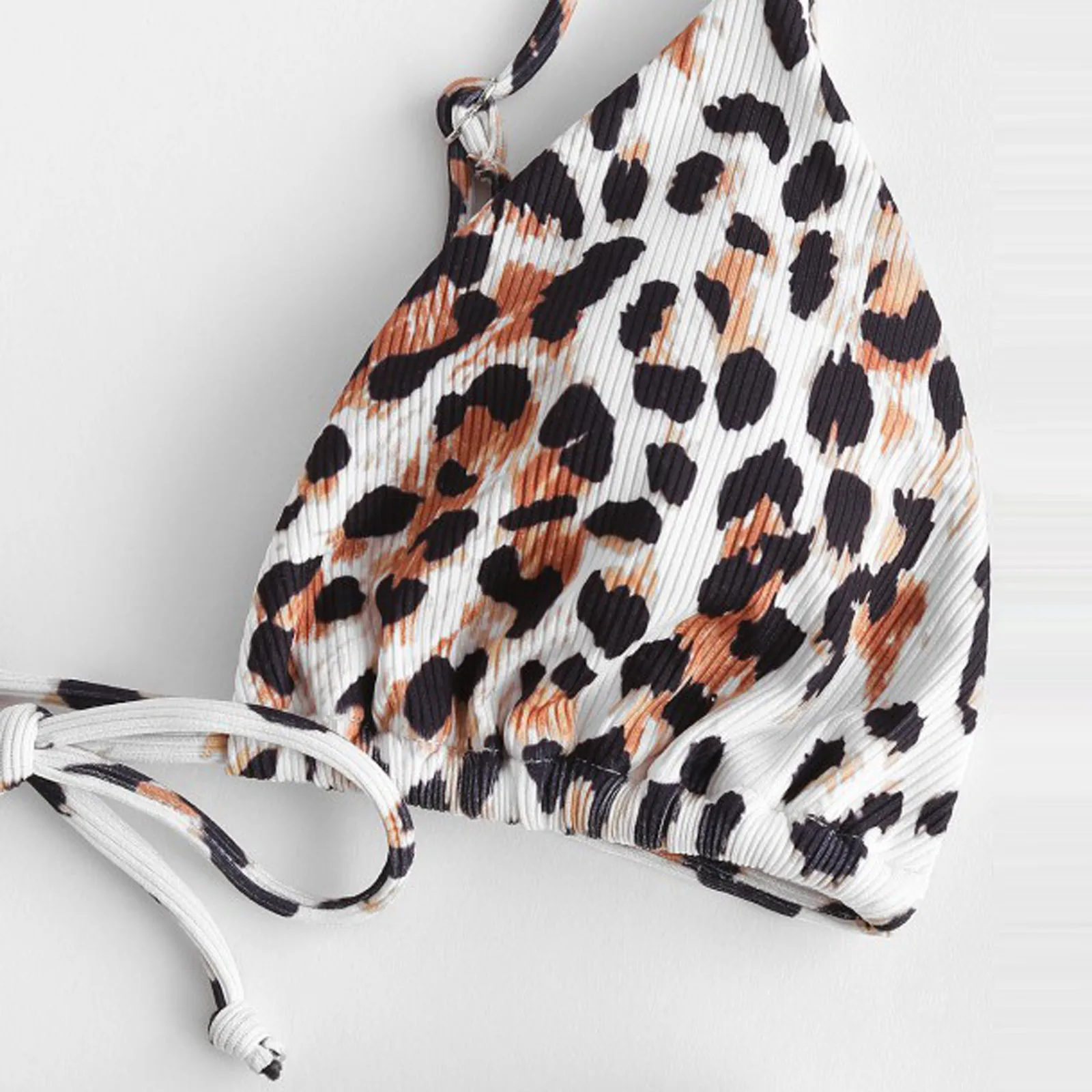 Сексуальный комплект бикини женский бюстгальтер с леопардовым принтом и пряжкой