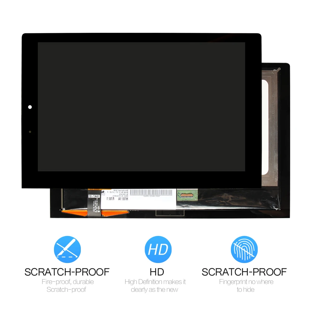 Для нового Lenovo Yoga Tablet 2 1050 1050F 1050L MCF-101-1647-01-V4 Замена ЖК-дисплей с сенсорным экраном в