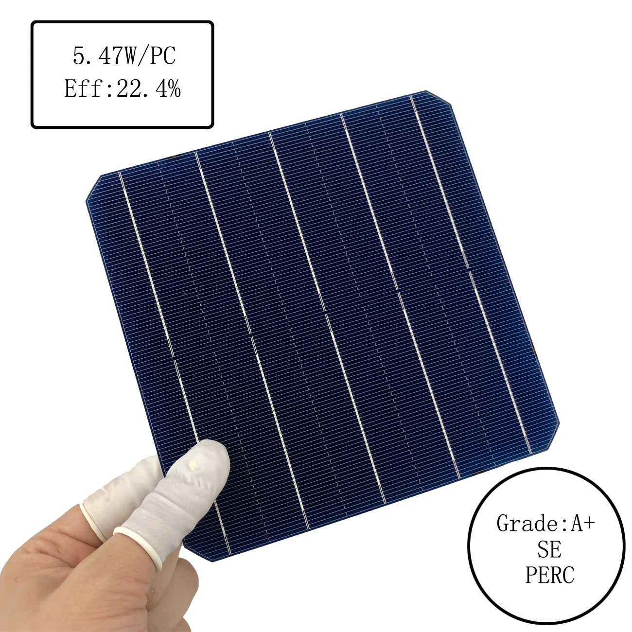 

100Pcs 5.47W 156 * 156MM Photovoltaic Mono Solar Panel Cell 6x6 Grade A High Efficiency For DIY Monocrystalline Silicon Panel