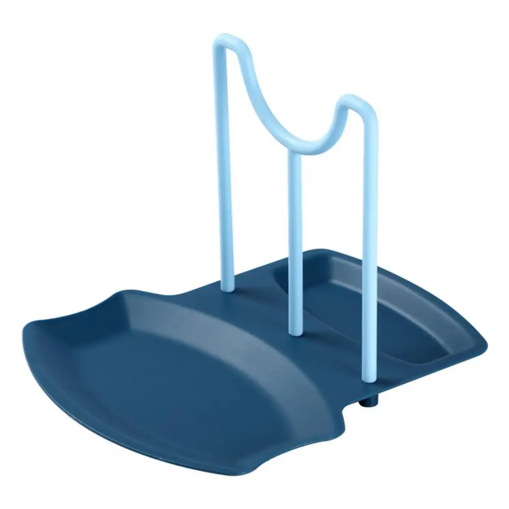 

Utensil Rack Easy to Clean Multi-use PP Kitchen Anti-slip Base Pot Cover Shelf for Home