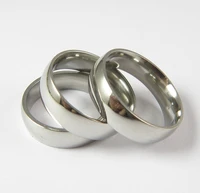 simple plain titanium steel inner ring fine polishing stainless steel ring 246mm ring arc wedding rings for women fine jewelry