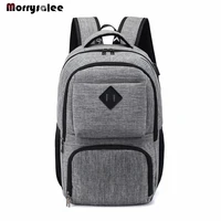 leisure business men and women backpack 15 laptop bag with usb charging travel bag solid bag soft handle retro canvas fashion