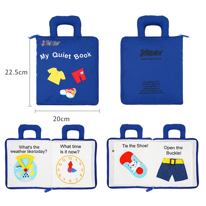 

Hot Sell Busy Book For Toddlers Quiet Book Montessori Toys Educational Baby Cloth Book Life Skills Learning Soft Books Kids