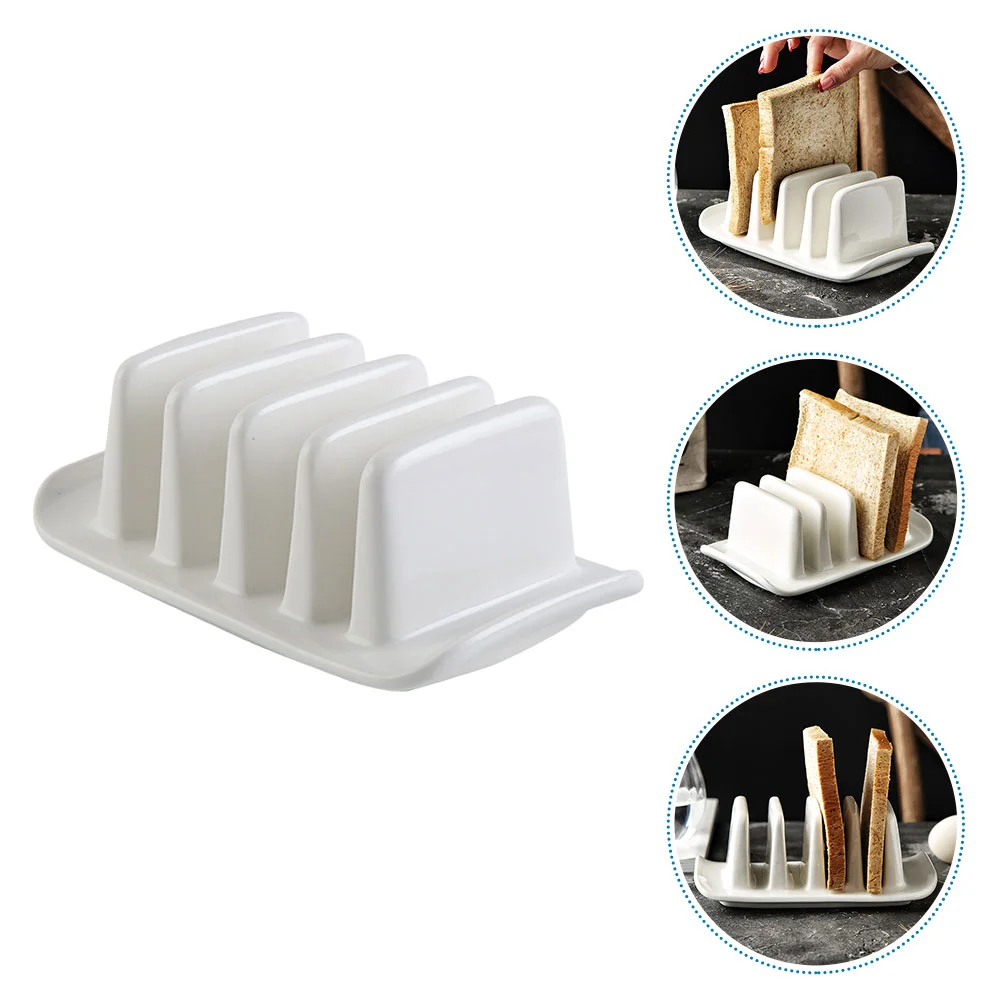 

1Pc Sliced Toast Holder Breakfast Serving Tray Creative Food Container for Home