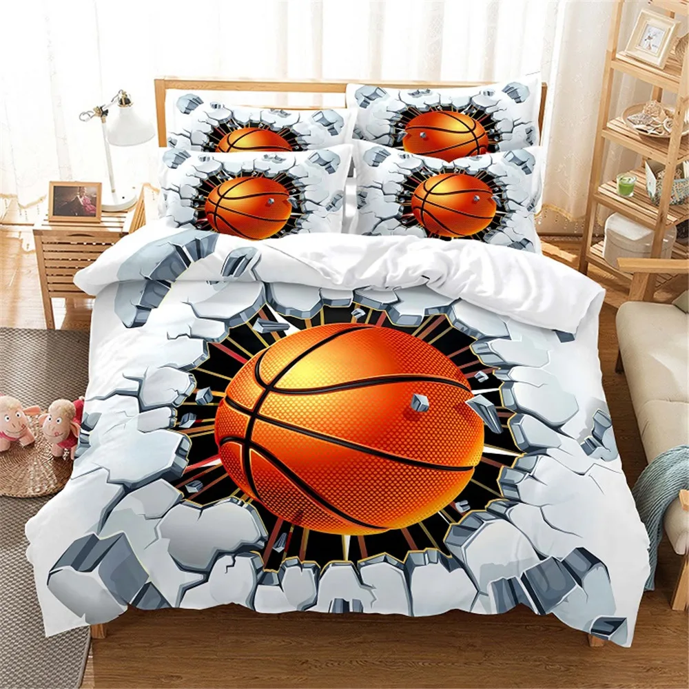 

3D Basketball Bedding Set Queen Bedding Duvet Cover Set Bedding Set Bed Cover Cotton Queen Bedroom Bed Cover Set Bed Set Bedding