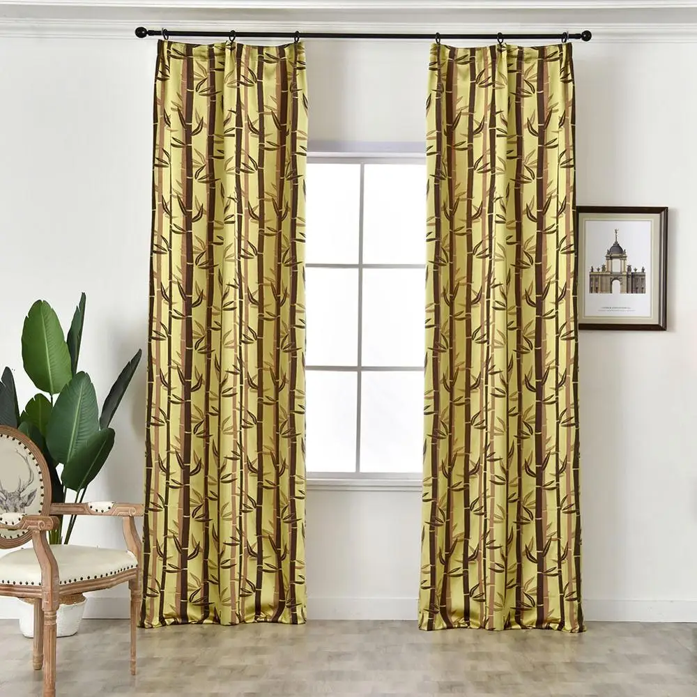 LOZUJOJU 1 Piece Bamboo Jacquard New Design Curtains for Bedroom Windows Draperies Customize Elegant Modern Style Fresh Decor | Дом и сад