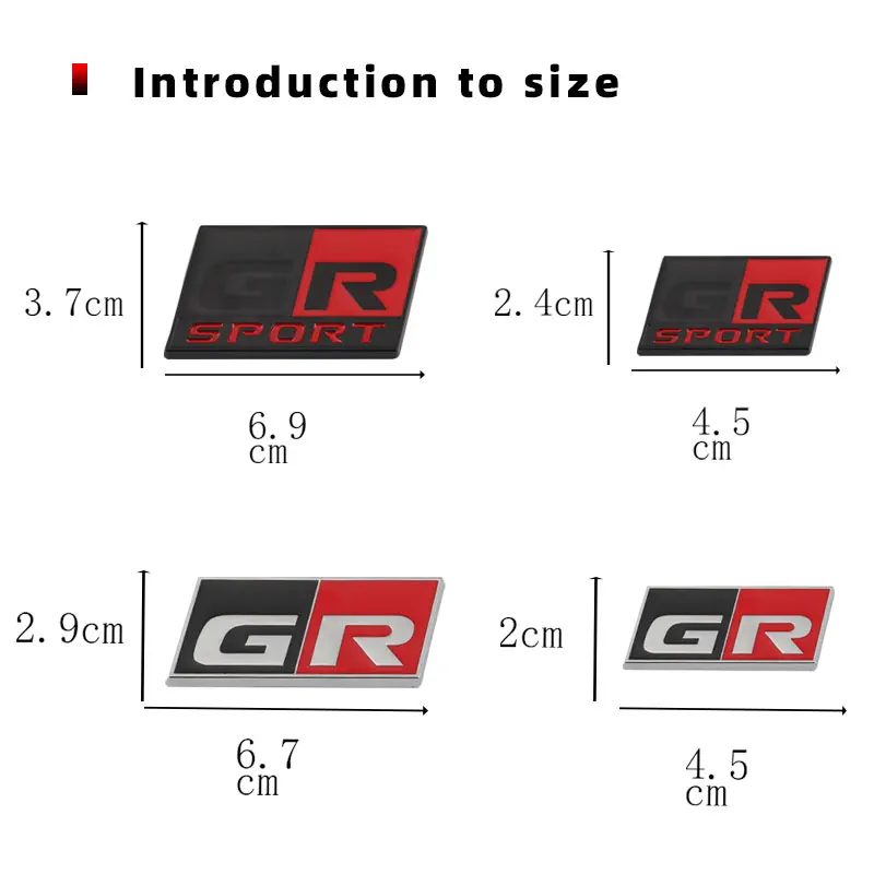 Металлический автомобильный 3D стикер GR спортивный логотип значок эмблема