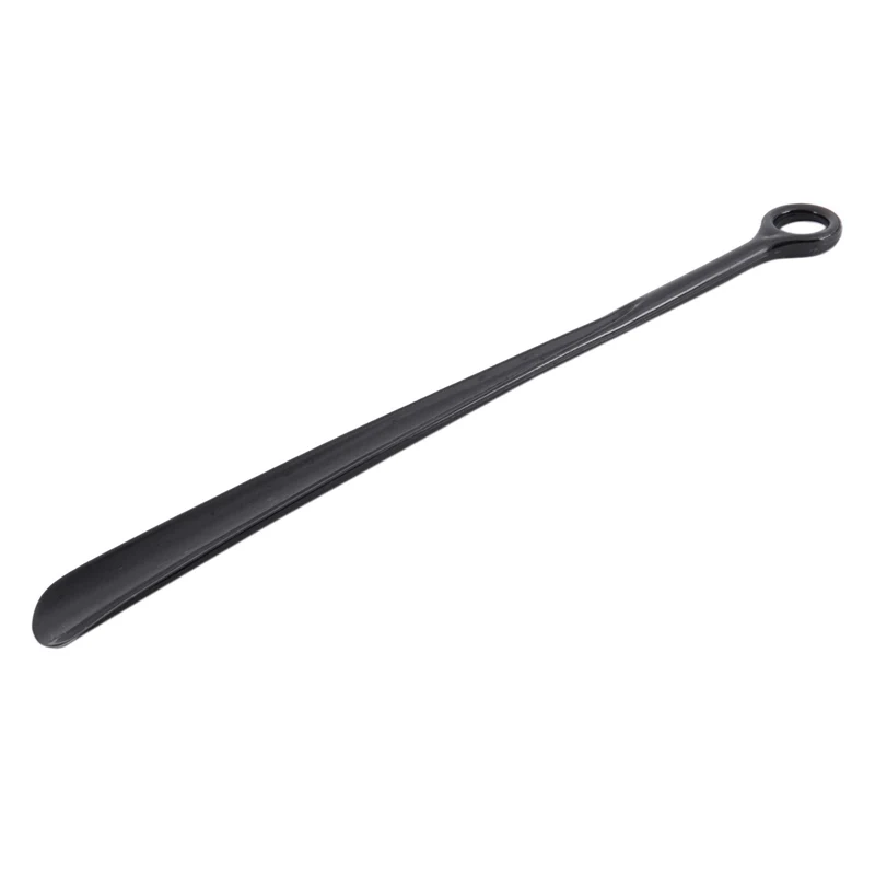 

18.5inch Plastic Extra Long Handle Shoe Horn Shoehorn Flexible Easy Sturdy Slip Aid, 1x Black