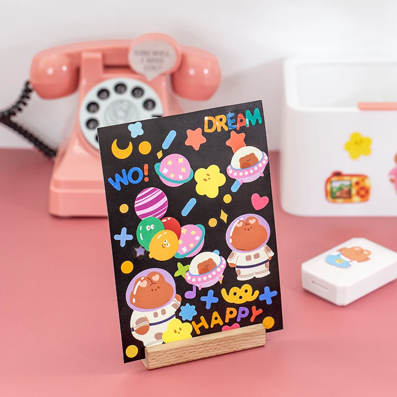 1 шт в Корейском стиле Носки с рисунком медведя из мультика милые наклейки