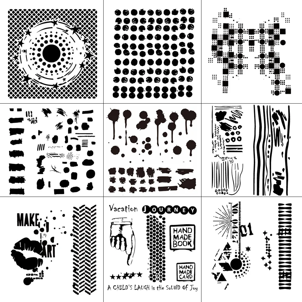 

2021 Series Layering Stencils Painting Scrapbooking Coloring Embossing Album Decorative DIY Template New 2021