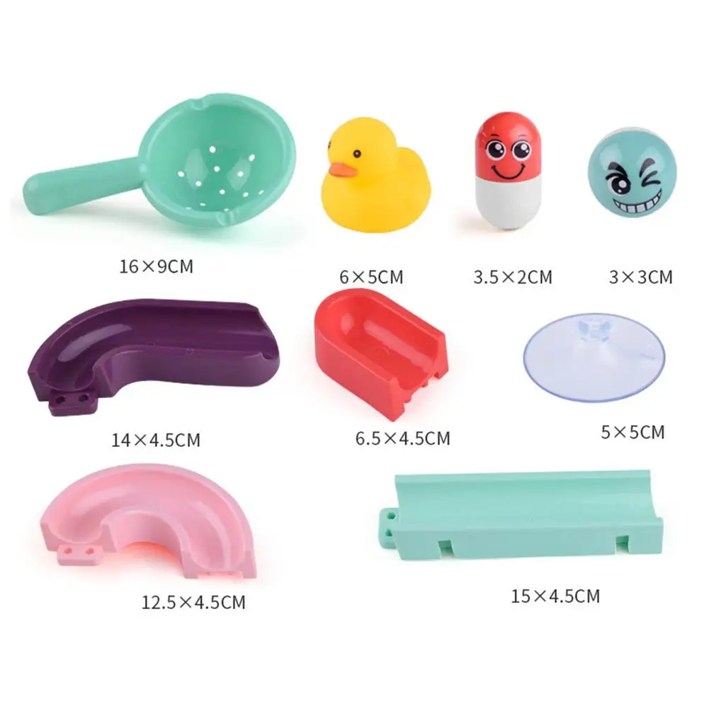 

HOT SALE Baby Bath Toys Wall Suction Cup Marble Race Run Track Bathroom Bathtub for Kids Play Water Games Set Toy for Children