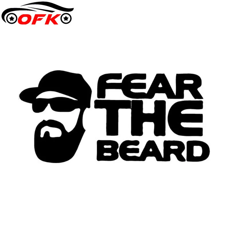 

Fear The Beard Vinyl Fashion Window Decals Accessories 15cm*7.3cm