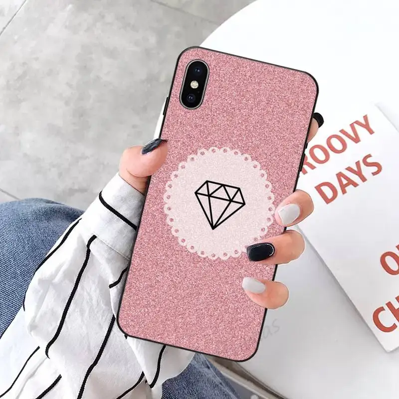 

Pink Bling aesthetics pattern Phone Case for iPhone 11 12 mini pro XS MAX 8 7 6 6S Plus X 5S SE 2020 XR