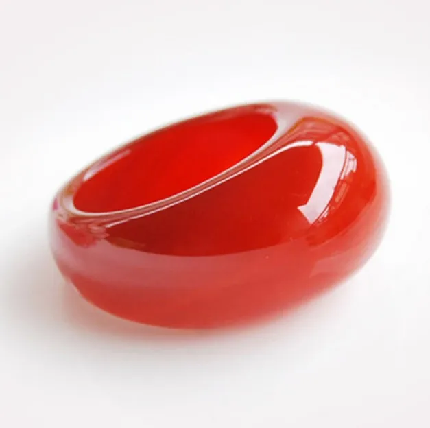 Дизайнерское ювелирное изделие модное кольцо из натурального красного