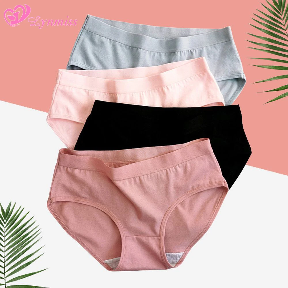 

Antibacterial Japanese Lingerie Women Cotton Panties Large Size Panties For Women Mid-waist Girls Triangle Bottoms Briefs M-XL