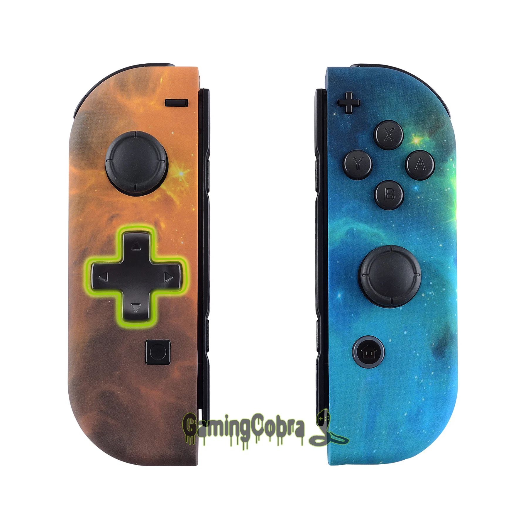 

eXtremeRate Orange Star Universe Soft Touch Controller Housing (D-Pad Version) with Full Set Buttons for NS Switch & OLED JoyCon