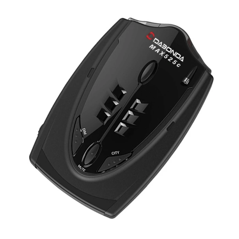 

Car Ra dar Detector English Russian Auto 360 Degree Vehicle MAX525C Speed Voice Alert Alarm Warning LED Display