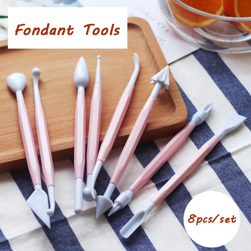 16 узоров (8 шт./компл.) инструмент для помадки Съемная головка гравировки группа