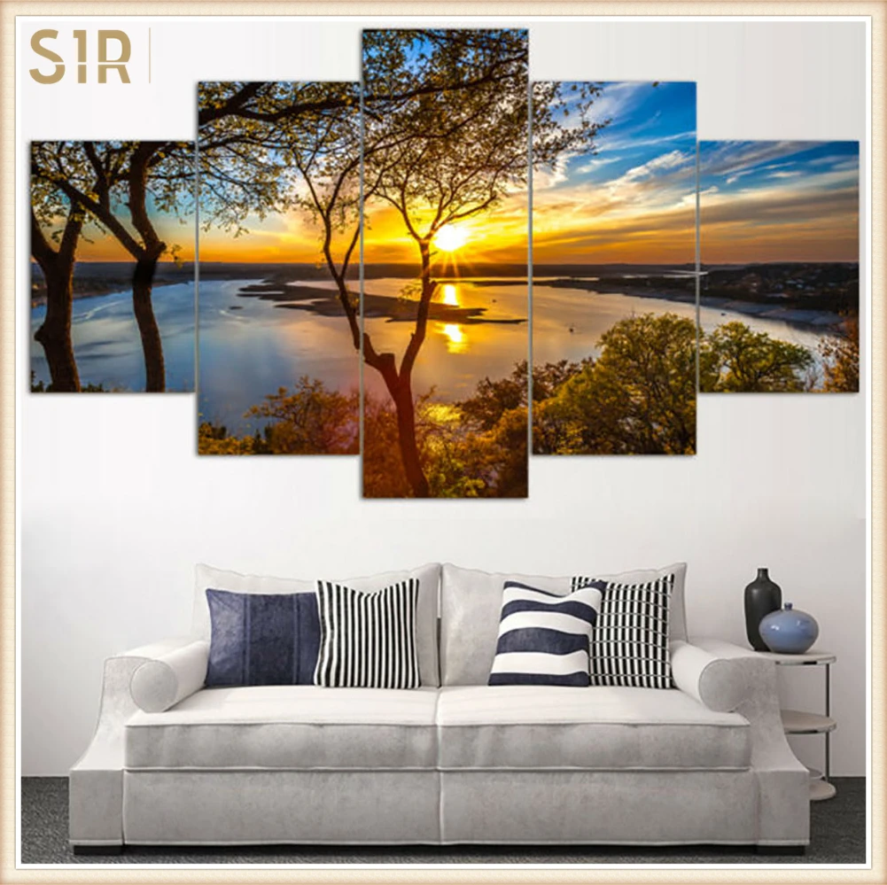 

Beautiful Scenery HD Printed 5 Piece Canvas Art Scenery Painting Wall Pictures for Living Room Home Decor Anime Poster Wall Art