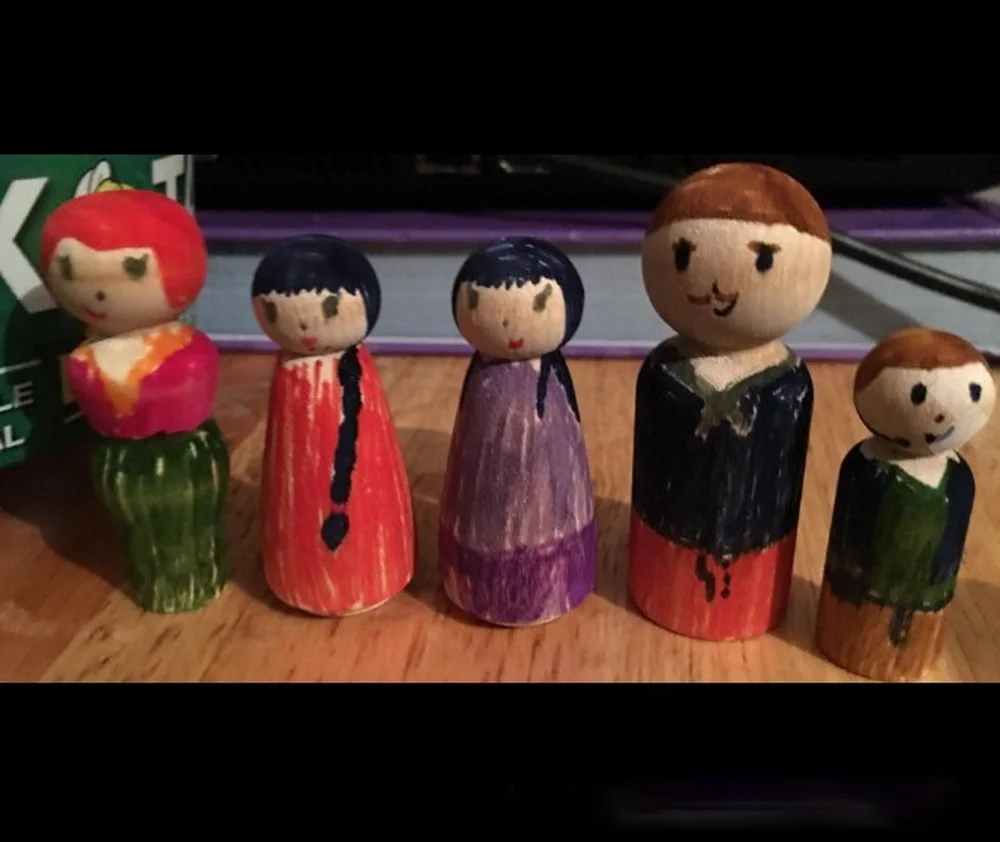 

50pcs Unfinished Wooden Dolls 35mm/43mm/55mm/65mm DIY Color Painting Peg Dolls Male Female Doll Bodies Decorations