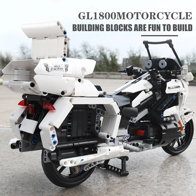 

High-Tech Gold Wing GL1800 Motorcycle Toy Building Blocks Assemble Bricks Creator Kids Educational Toys For Boys Birthday Gifts