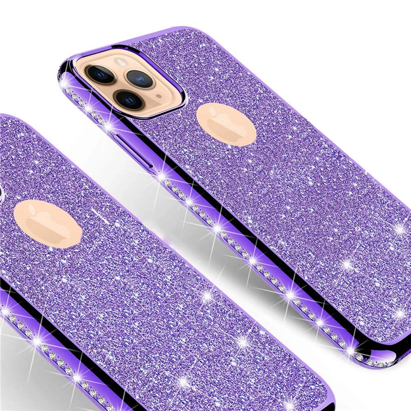 Роскошный силиконовый чехол со стразами для iPhone 11 Pro max 2019 мягкий из ТПУ Apple iphone XR XS