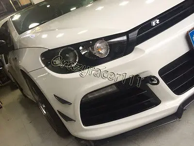 Beli 4Pcs Universal Bumper Depan Bar Fin Udara Pisau Penutup Stiker Untuk Audi A3 A4 A5 A6 Q3 Q5 Q7 Serat Karbon