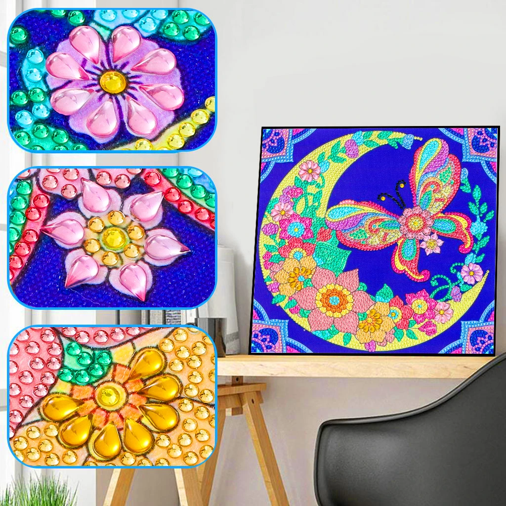 

Набор для алмазной вышивки «Бабочка», «Луна», «цветы»