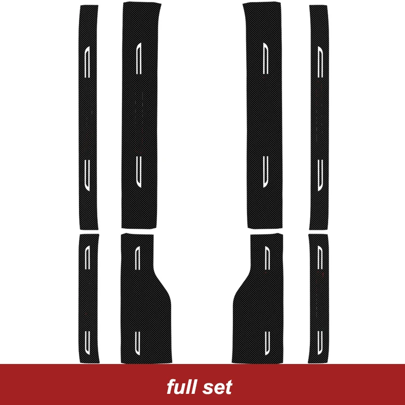 

Lsrtw2017 Fiber Leather Car Sill Sticker Threshold Mat Protector for Volkswagen Vw Touareg 2018 2019 2020 2021 Accessories Auto