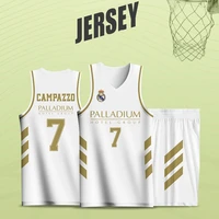 full sublimation basketball uniform for men sportwear custom team name logo sports fitness training quickly dry tracksuits male