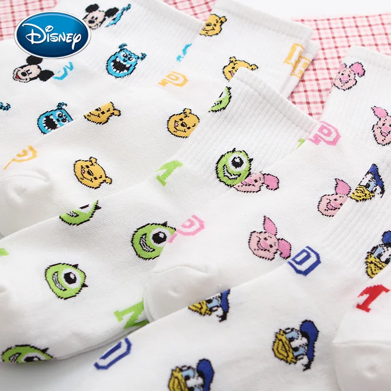 Новые носки для девочек Disney с героями мультфильмов аниме Микки Dess уличные