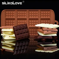 silikolove 3d square shape silicone chocolate molds bar candy bakeware cake 12 even not stick mouldbaking kitchen oven safe