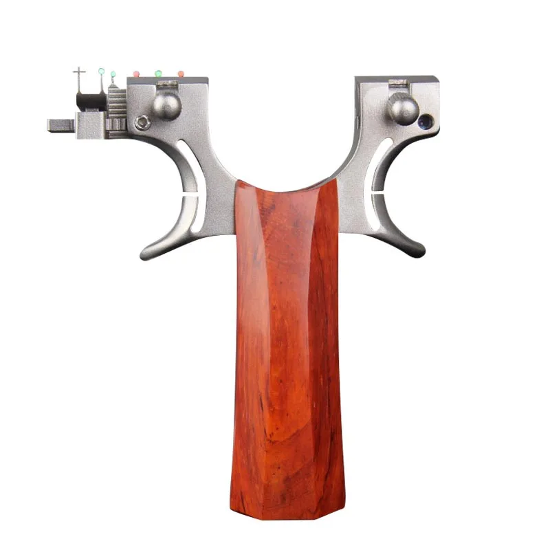 

Powerful Hunting Slingshot Stainless Steel Catapult +Wood Handle with Rubber Band Outdoor Shooting Game Sling Shot 2019 new